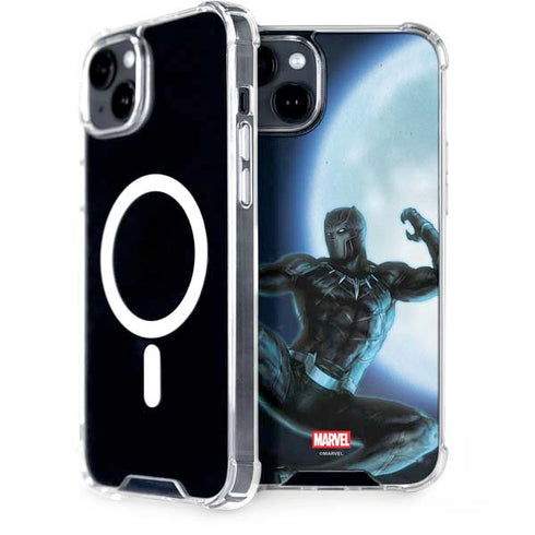 Marvel Black Panther Jumping Through Air iPhone 15 MagSafe Case